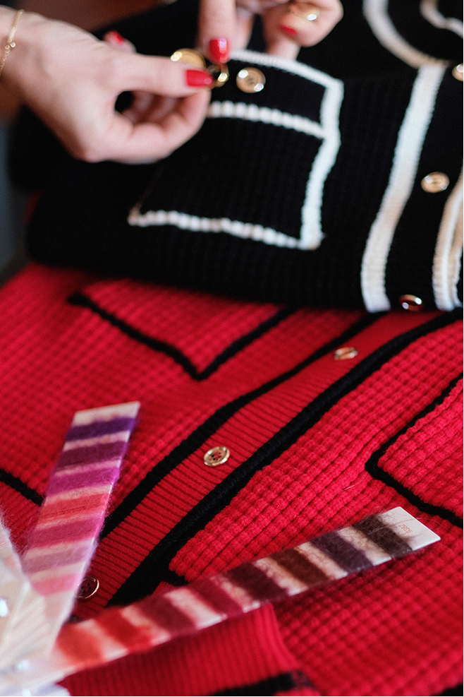 Cardigan in multiple colors Knitted business looks