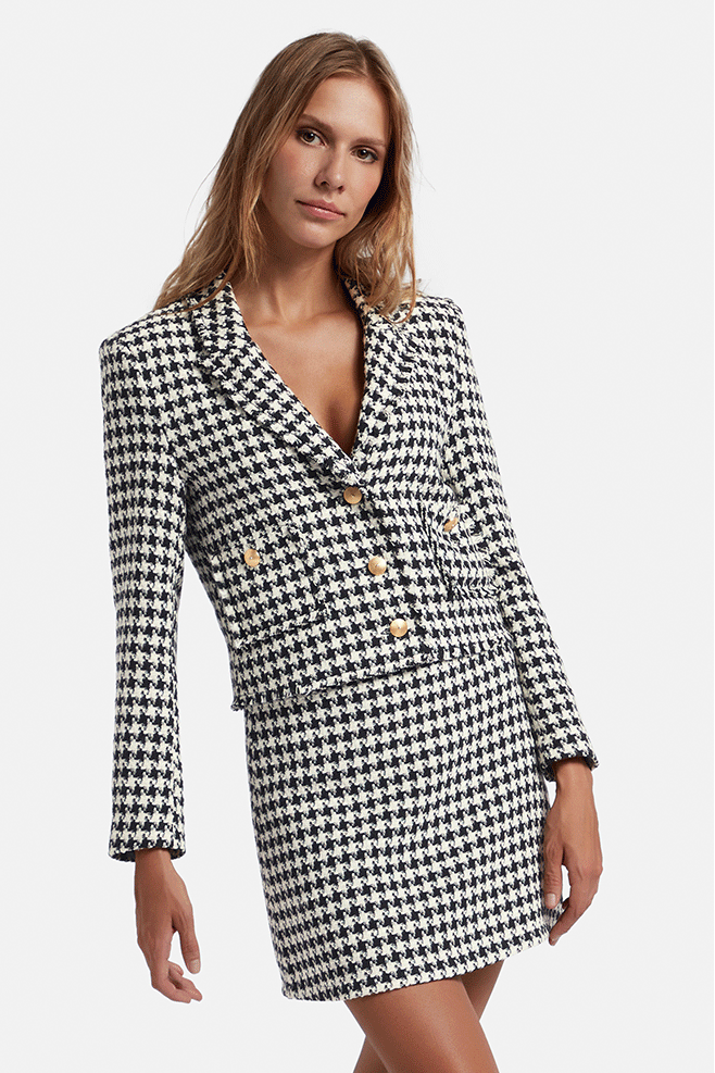 Black and white skirt and blazer