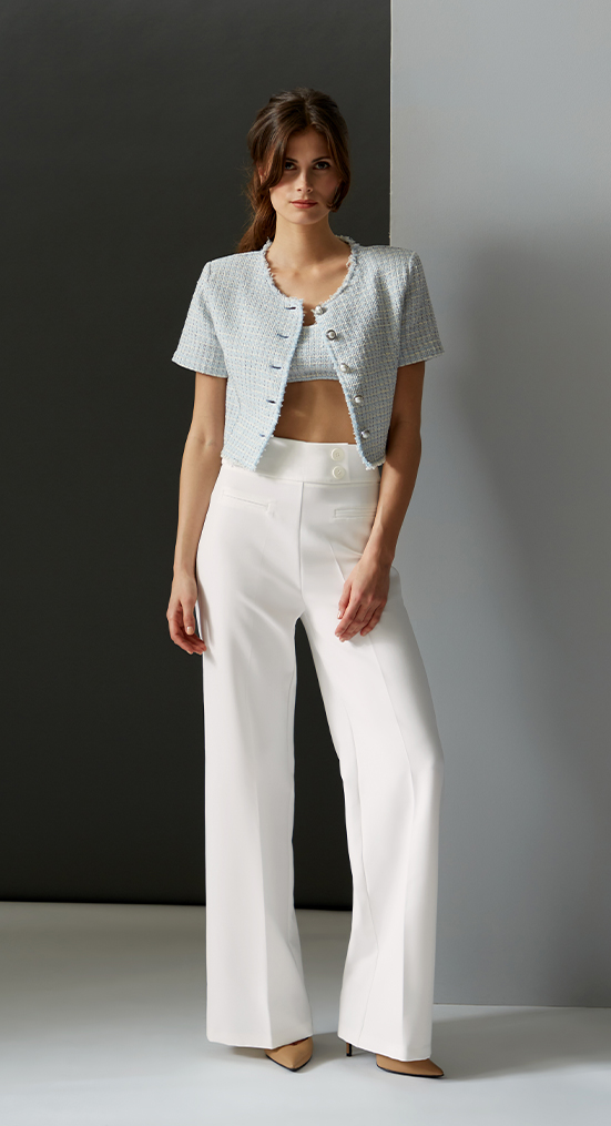 Business pants in white made in Italy