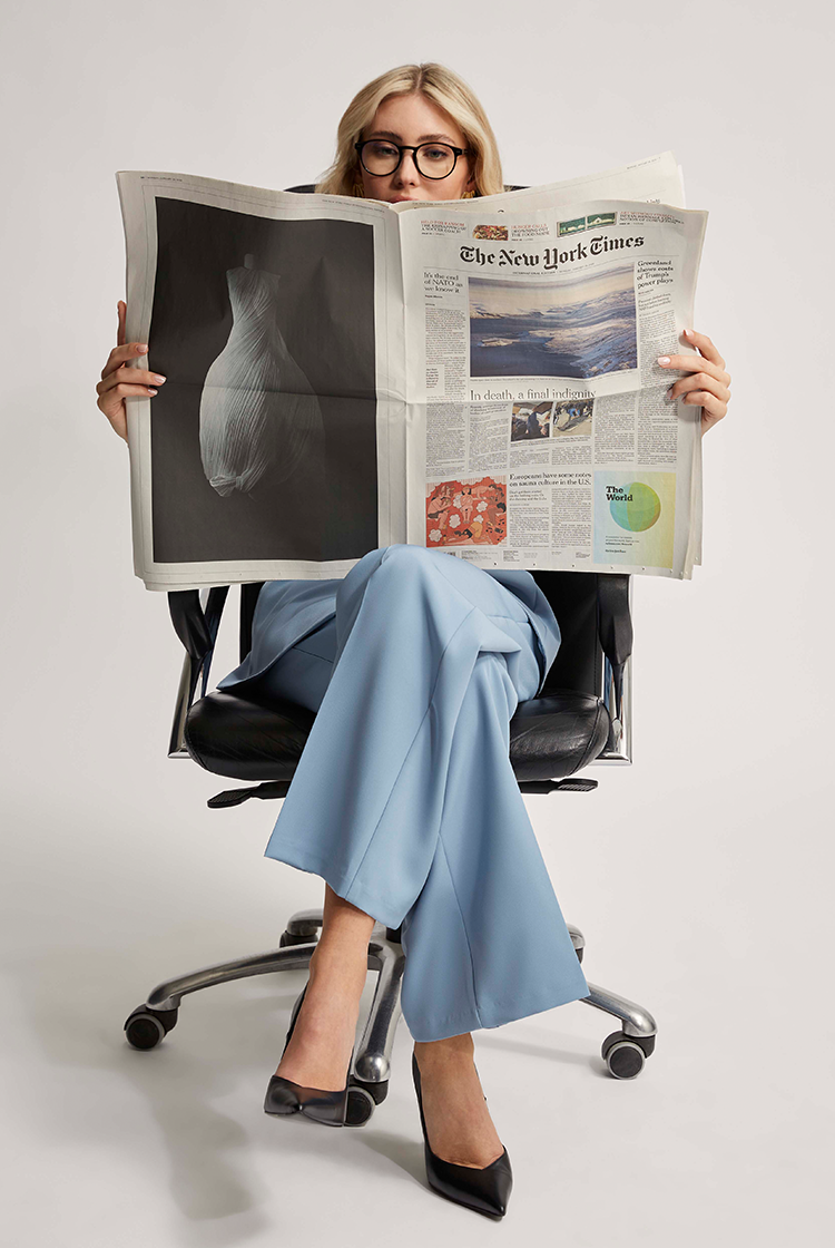 Hellblaue Coreana Businesshose