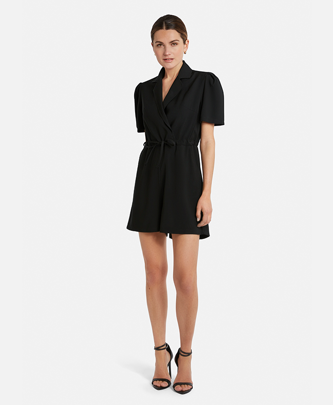schwarzer Mini Jumpsuit