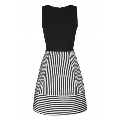 Elegantes Kleid THERESA mit stilvollem Streifen-Dessin /