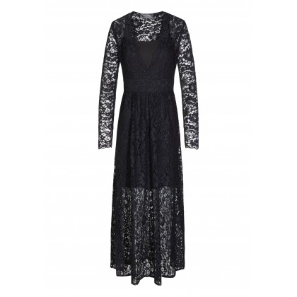 Edles Maxikleid ANNINA in feiner Spitzen-Optik /