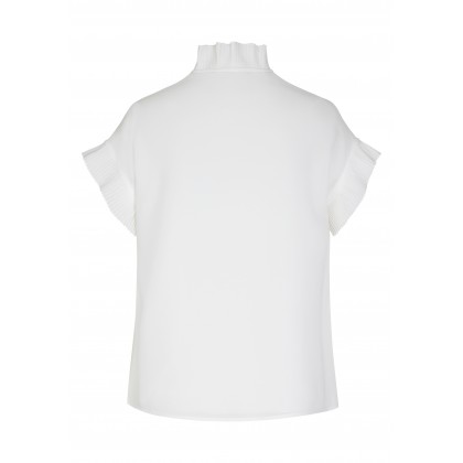 Stilvolle Bluse ULLA mit feinen Plissee-Falten /