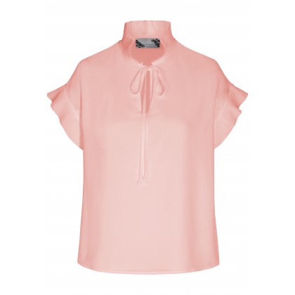 Stilvolle Bluse ULLA mit feinen Plissee-Falten /