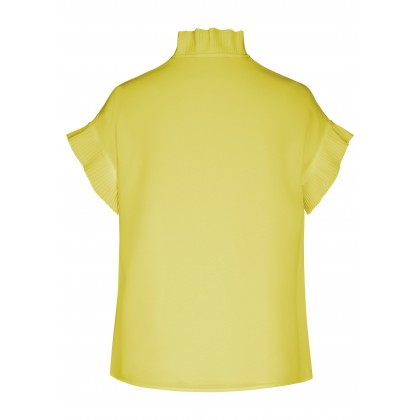 Stilvolle Bluse ULLA mit feinen Plissee-Falten /