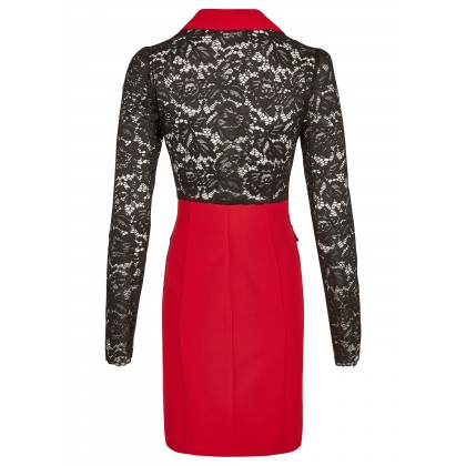 NICOWA – figurbetontes Kleid AROSINA mit edlen Spitzen Einsätzen /