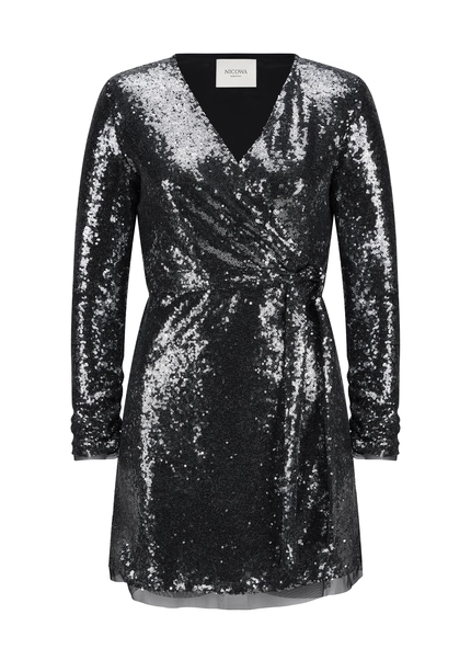 Nicowa Mini sequin wrap dress - MILOWA in SILVERarticle number NC8A22009031E-088