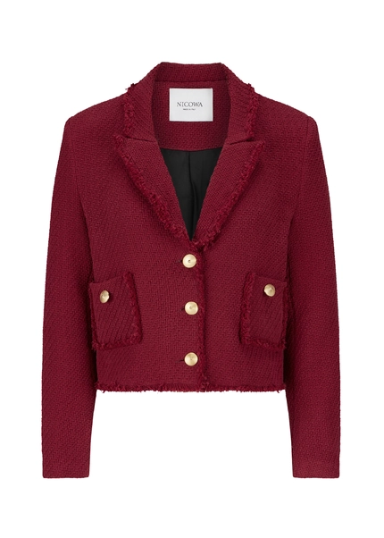 Nicowa Cropped blazer made of bouclé BAGIWO in dark berryarticle number NC8A22505034E-011