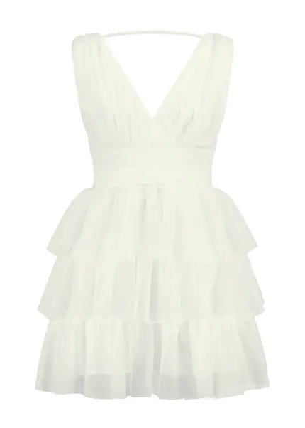 Nicowa Tulle mini dress - STELLOWA in whitearticle number NC9A1400411E-004