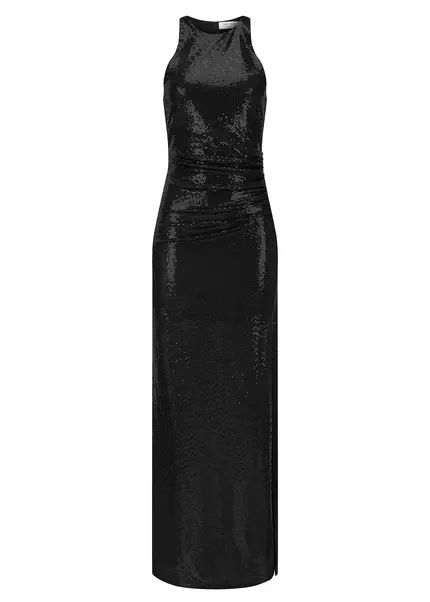 Nicowa Draped Sequin Evening Dress - LUCAWIA in BLACKarticle number NC9A22911019E-002