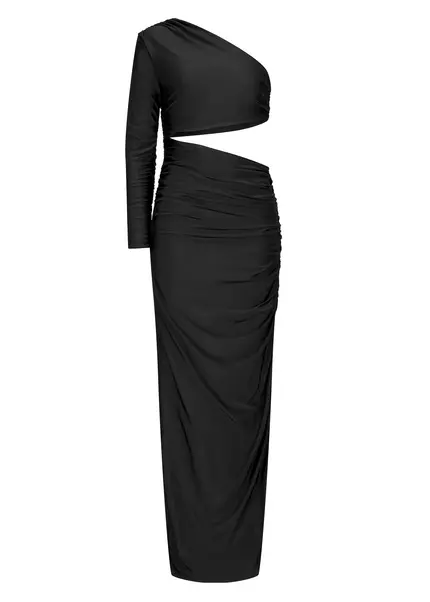 Nicowa Draped One Shoulder Evening Dress - AMOWI in BLACKarticle number NC9A24009019E-002