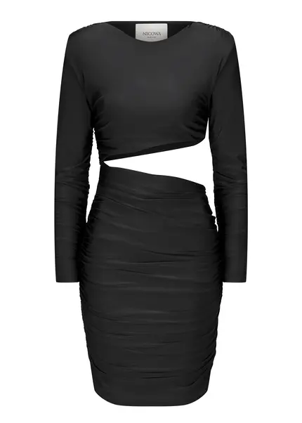 Nicowa Draped Mini Dress - OCAWI MINI in BLACKarticle number NC9A24013019E-002