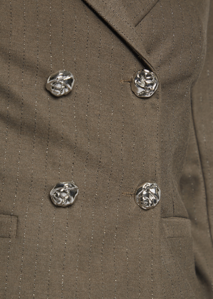 CARLOWIA, OLIVE PINSTRIPE 