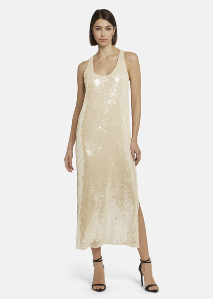 Straight-cut sequin dress - GIOWIA, White Rückansicht