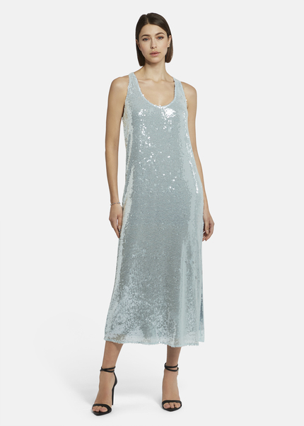 Straight-cut sequin dress - GIOWIA, LIGHT BLUE Rückansicht