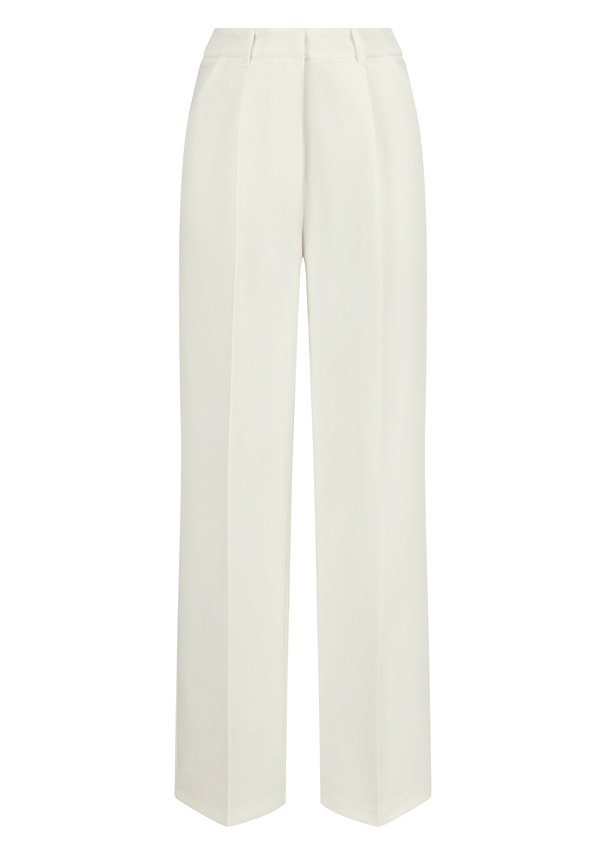 Wide-leg twill pants - VINIWA, White Frontansicht